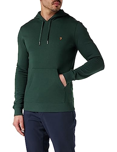 Farah Herren Zain Hoodies Hooded Sweatshirt, waldgrün, XS von Farah