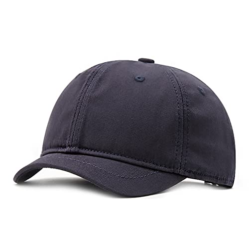 Faringoto Herren Baseballkappe aus Baumwolle mit kurzer Krempe, lässig, Schirmmütze, Damen, vielseitig, Reitsport-Sonnenhut, 01-navy, One size von Faringoto