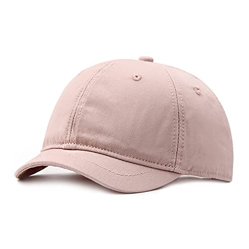 Faringoto Herren Baseballkappe aus Baumwolle mit kurzer Krempe, lässig, Schirmmütze, Damen, vielseitig, Reitsport-Sonnenhut, 01-pink, One size von Faringoto