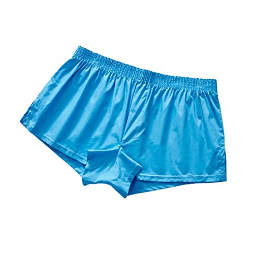 Faringoto Herren Boxershorts Home Running Shorts Low Rise Baumwolle Unterwäsche, blau, L von Faringoto