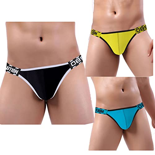 Faringoto Herren Tanga, dünn, nahtlos, niedriger Bund, drei Farben, 3color, M von Faringoto