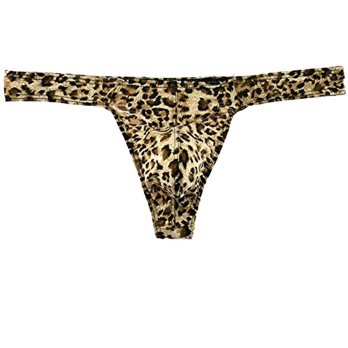 Faringoto Leopard Tanga Herren G-String Unterwäsche Herren Dessous Bulge Tasche, Leopard 01, L von Faringoto