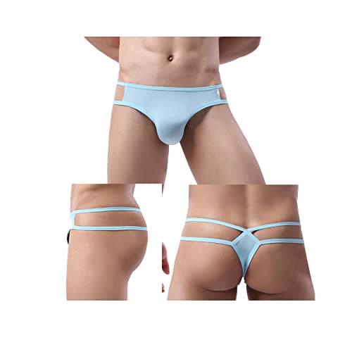 Faringoto Marke Low-rise G-Strings Dessous Panties Solid Ice Silk Thongs, hellblau, L von Faringoto