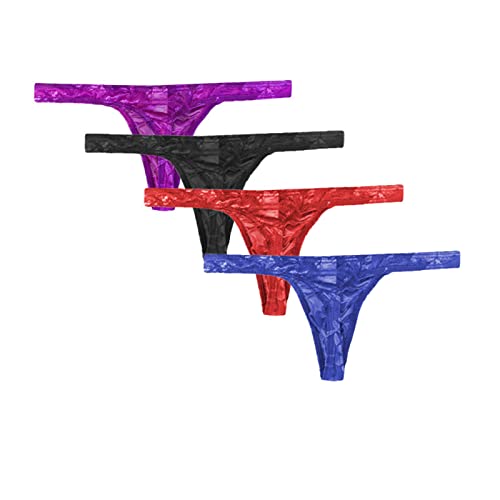 Faringoto Spitze Herren Tanga Panties Atmungsaktiv Low Rise T Pants, 4color, L von Faringoto