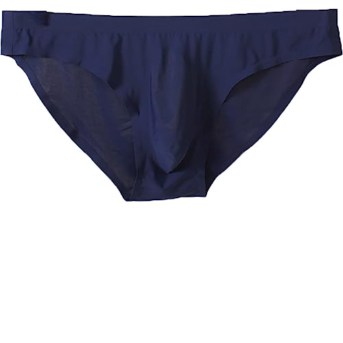 Faringoto Ultradünne Nahtlose Tanga Männer G Strings und Tangas Männer Beutel Eis Seide Unterwäsche Atmungsaktive Niedrige Leibhöhe S-XXL, königsblau, S von Faringoto