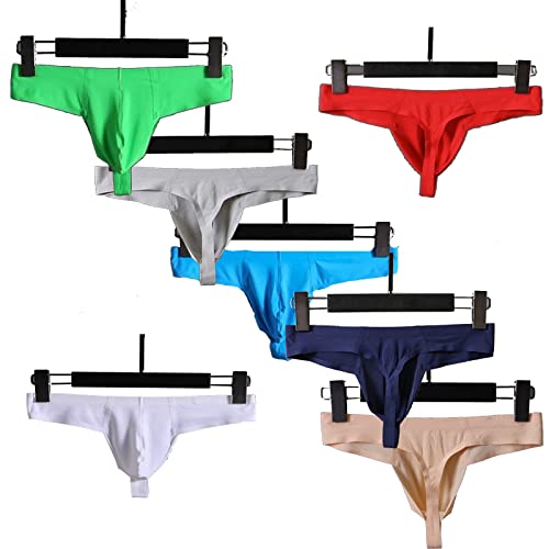 Faringoto Unterwäsche Ultradünn Ice Silk Herren Tanga Transparent Niedrige Taille Nahtlos, 7 Farben, S von Faringoto