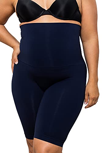 FarmaCell Body Shaper Damen 603y – Shapewear Damen Schlankmachend, Bauchweg Hose Anti-Cellulite, Skims Shapeware Figurformend Mit Hoher Taille.(Blau, M) von FarmaCell