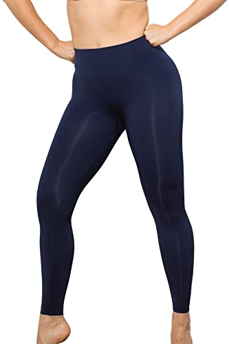 FarmaCell Bodyshaper 609YM (Blau, 4XL) INNERGY mitteltaillierte Leggings mit FIR-Effekt Pantacolland mit Schlankheitseffelt und Anti-Cellulitis von FarmaCell