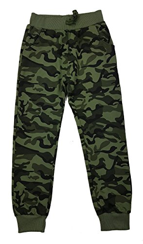 Fashion Boy Bequeme Jungen Freizeithose in grün Camouflage, Gr. 122/128, J6092.8 von Fashion Boy