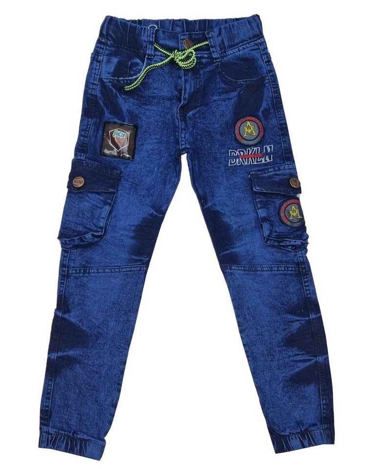 Fashion Boy Cargojeans Jungen Cargo Hose Jeans, J8630 mit Stretch-Anteil von Fashion Boy