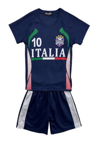 Fashion Boy Fussball Fan Set Italia, Italien, Trikot + Shorts, in Dunkelblau, Gr. 122, JS75.8 von Fashion Boy