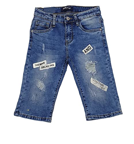 Fashion Boy Jungen Bermuda Jeans Shorts Sommerjeans Stretch, Gr. 122/128, J317.8 von Fashion Boy