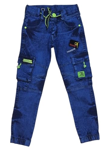 Fashion Boy Jungen Cargo Hose Jeans, Gr. 110/116, j8624.6 von Fashion Boy