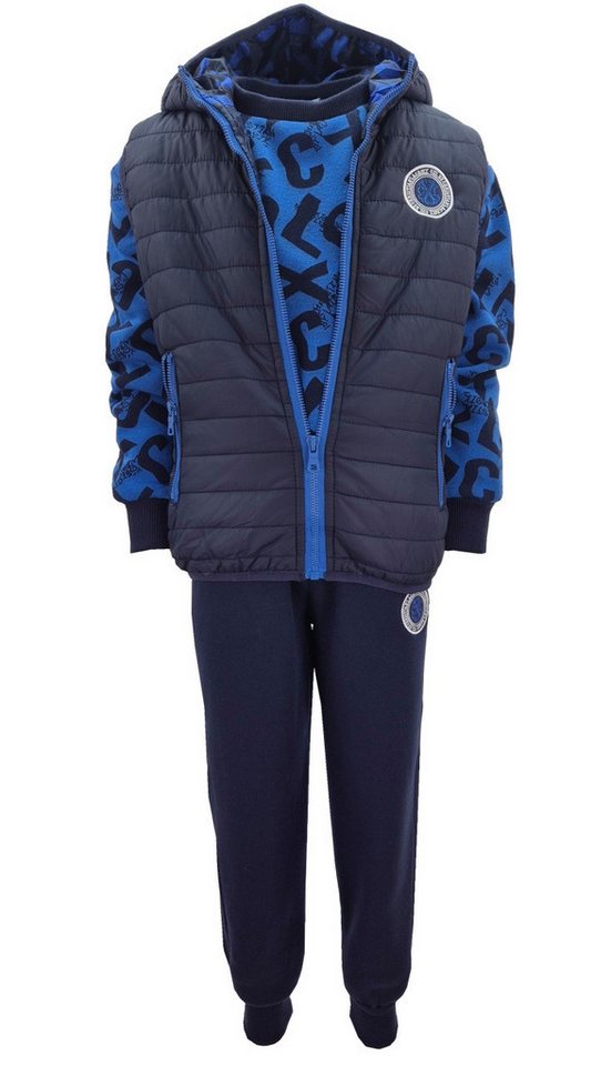 Fashion Boy Sweatanzug Freizeitset mit Weste, Kapuzen Jacke, Sweatshirt + Jogginghose, JF014 Fashion Boy Sweatanzug Freizeitset mit Weste, Kapuzen Jacke, Sweatshirt + Jogginghose, JF014 von Fashion Boy