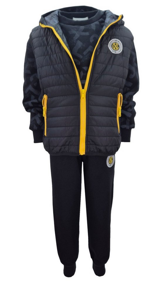 Fashion Boy Sweatanzug Freizeitset mit Weste, Kapuzen Jacke, Sweatshirt + Jogginghose, JF014 Fashion Boy Sweatanzug Freizeitset mit Weste, Kapuzen Jacke, Sweatshirt + Jogginghose, JF014 von Fashion Boy