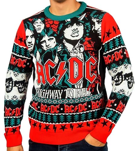 AC/DC: Weihnachtspullover, Schwarz , L von Fashion UK