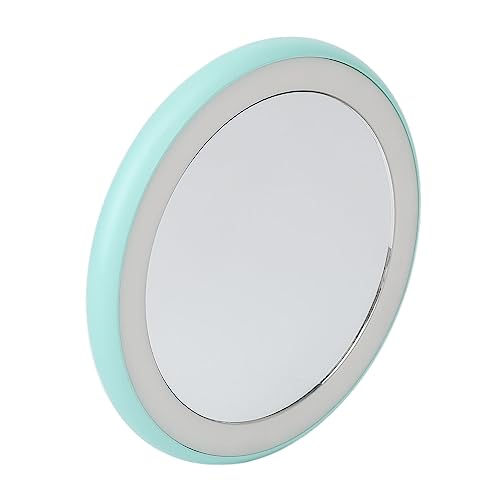 Kompakter Make-up Spiegel mit Licht USB Wiederaufladbare LED Runde Tragbarer Kleiner Spiegel Kosmetikspiegel (Fruchtgrün) von Fauitay