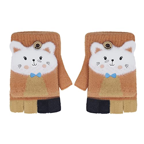 Herbst Winter Baby Warme Kinder Fingerlose Handschuhe - Kleinkind Strickhandschuhe Mit Klappe Halbfinger Mit Flip - Winterhandschuhe Thermo 1-5 Jahre Mädchen Herbst Winter Baby Warme Kinder Fingerlose Handschuhe - Kleinkind Strickhandschuhe Mit Klappe Halbfinger Mit Flip - Winterhandschuhe Thermo 1-5 Jahre Mädchen von Faxianther