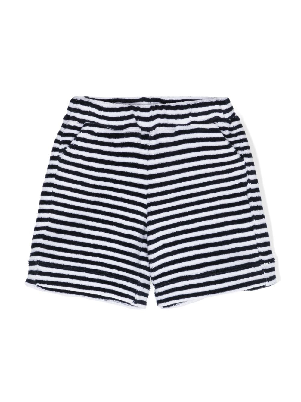 Fay Kids Gestreifte Frottee-Shorts - Blau von Fay Kids