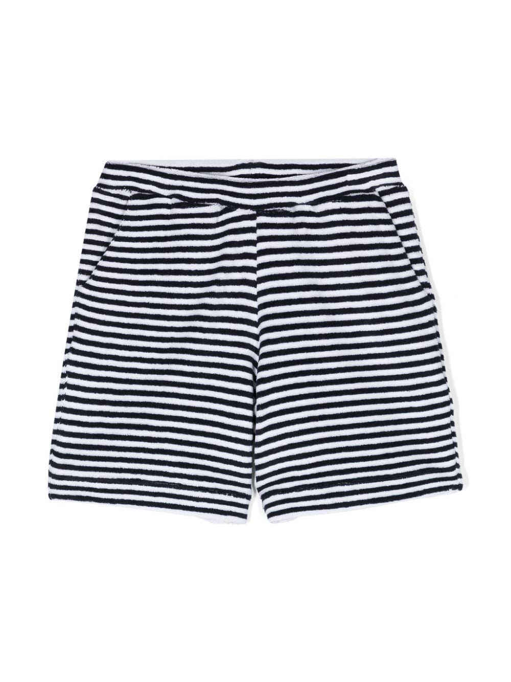 Fay Kids Gestreifte Shorts mit Frottee-Effekt - Blau von Fay Kids