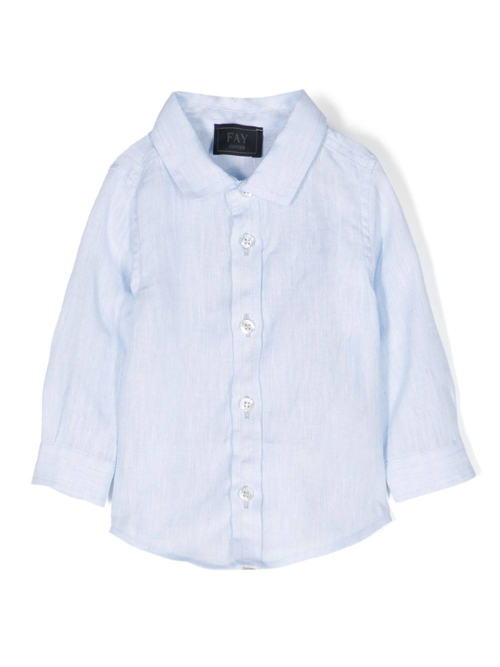 Fay Kids Hemd aus Leinen - Blau von Fay Kids