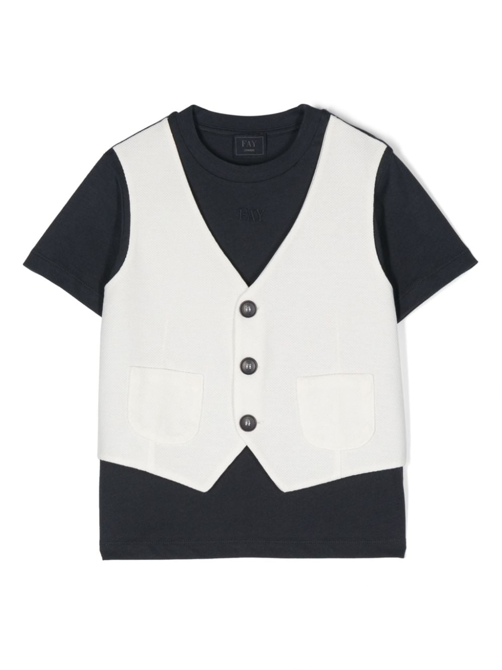 Fay Kids T-Shirt im Layering-Look - Blau von Fay Kids