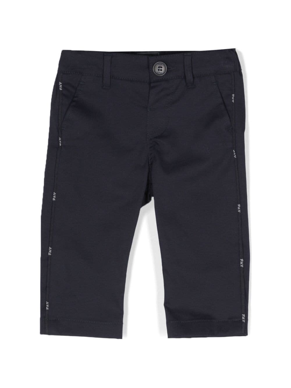 Fay Kids Chino mit Logo-Streifen - Blau von Fay Kids