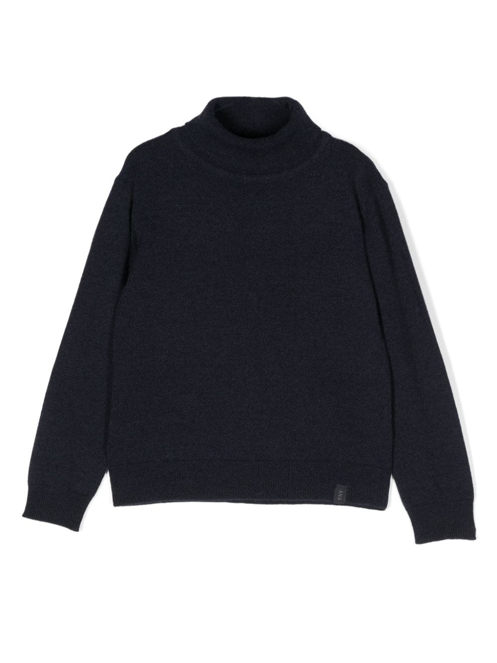 Fay Kids Melierter Pullover mit Stehkragen - Blau von Fay Kids