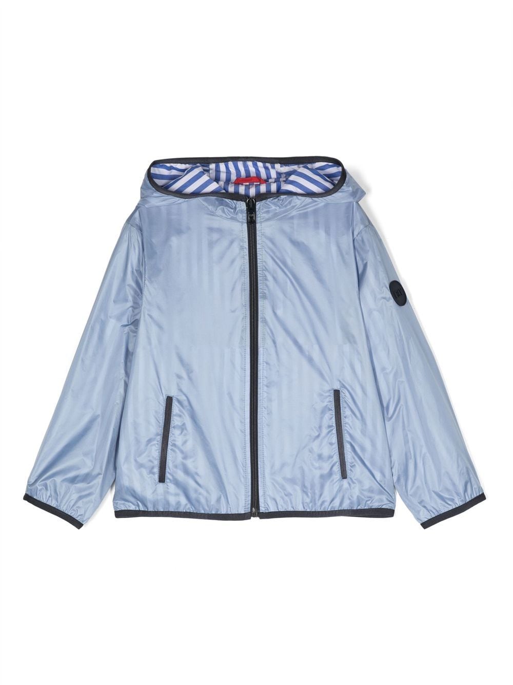 Fay Kids Gestreifte Kapuzenjacke - Blau von Fay Kids