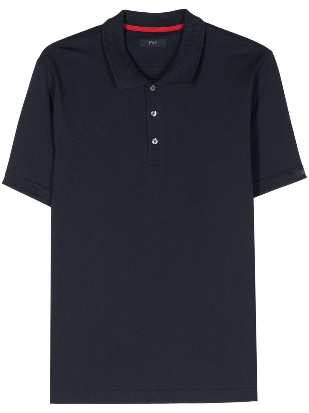 Fay Poloshirt mit Logo-Patch - Blau von Fay