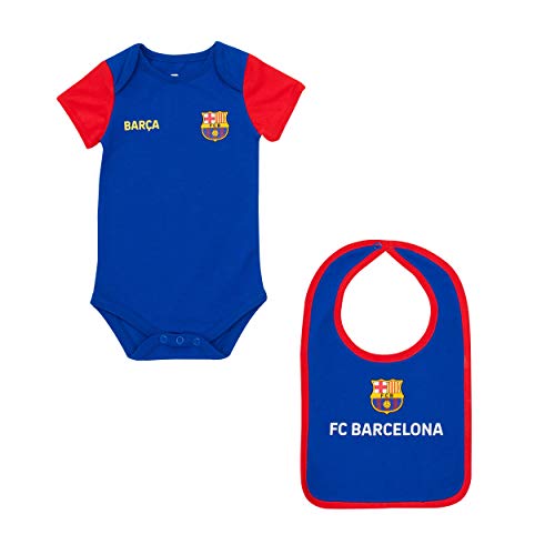 Fc Barcelone Body + Lätzchen Baby Barca - Offizielle Sammlung 6 Monat von Fc Barcelone