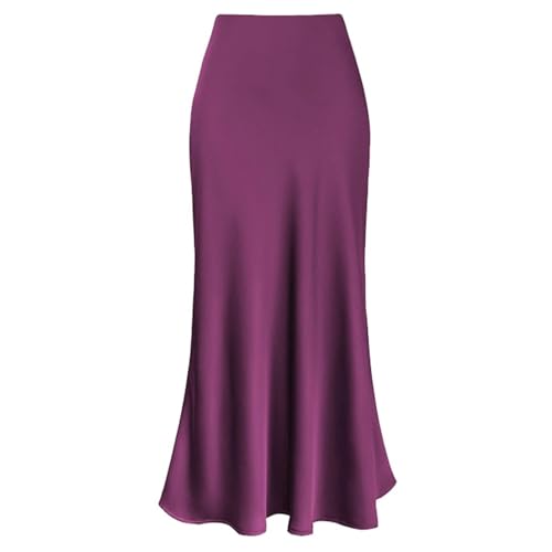Satin-Maxi-Röcke für Damen, Wickelrock, lang, schmale Passform: Bleistiftrock, langer Kurven-Stretchrock, A-Linien-Röcke, ausgestellter Rock, langer Satin-Maxirock, Größe 46, sexy Rock, Outfit-Röcke Satin-Maxi-Röcke für Damen, Wickelrock, lang, schmale Passform: Bleistiftrock, langer Kurven-Stretchrock, A-Linien-Röcke, ausgestellter Rock, langer Satin-Maxirock, Größe 46, sexy Rock, Outfit-Röcke von Fccrian