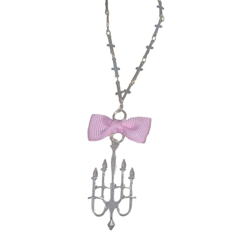 Fcnjsao Halskette mit Schmetterlingsknoten-Anhänger, verstellbarer Kerzenständer, Choker, elegante Schleifen, Halskette, Kerzenständer, Schmuck für Frauen, Metall Fcnjsao Halskette mit Schmetterlingsknoten-Anhänger, verstellbarer Kerzenständer, Choker, elegante Schleifen, Halskette, Kerzenständer, Schmuck für Frauen, Metall von Fcnjsao