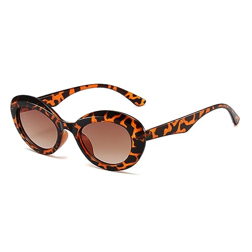 Fcnjsao Ovale Vintage-Sonnenbrille für Damen, Herren, Damen, kleines Gesicht, Kobains-Sonnenbrille, blendfrei, UV-Sonnenbrille, Strand-Sonnenbrille, Vintage, ovale Sonnenbrille für Damen und Herren, von Fcnjsao