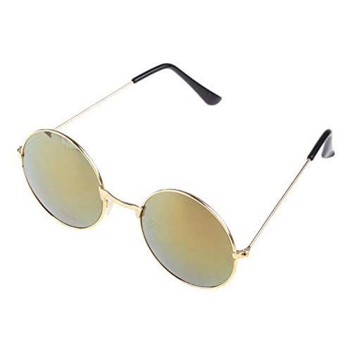 Fcnjsao Punk Runde Sonnenbrille Retro Sonnenbrille für Damen und Herren Großer Rahmen Hip Hop Mode Sommer Dekoration Vintage Rechteck Sonnenbrille, c2 von Fcnjsao