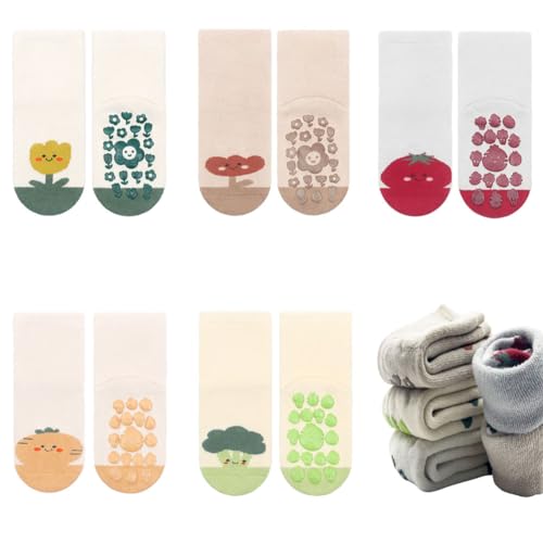 FedMois 5er Pack Baby Kleinkinder ABS rutschfeste Wintersocken dicke Thermosocken Baumwolle, Pflanzen, 1-3 Jahre FedMois 5er Pack Baby Kleinkinder ABS rutschfeste Wintersocken dicke Thermosocken Baumwolle, Pflanzen, 1-3 Jahre von FedMois