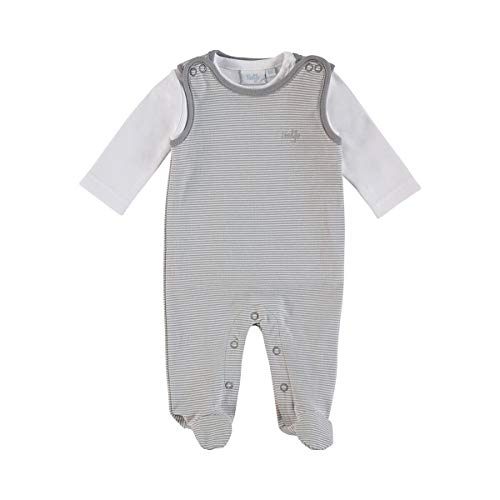 FEETJE Strampler mit Shirt Baby Baby-Set, Größe 44, grau von Feetje