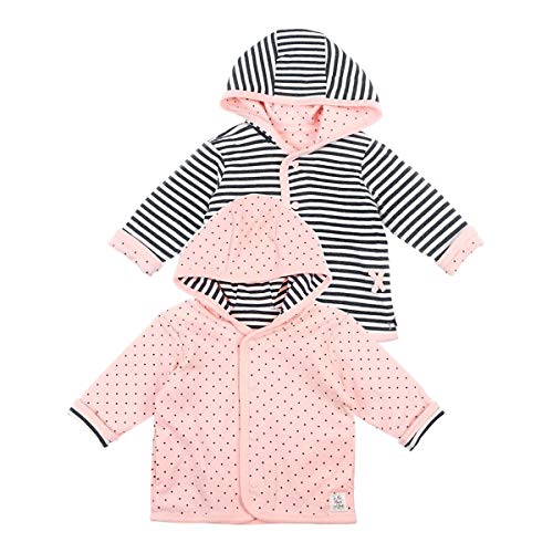 Feetje Baby-Mädchen Wendejacke mit Kapuze, Größe:74, Farbe:anthrazit/rosa von Feetje