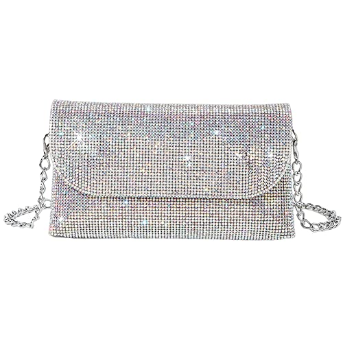 Fehploh Abend-Clutch, 2023, for Damen, glänzende Tragetasche, Diamant-Mini-Handtasche, weibliche Umhängetaschen (mehrfarbig) von Fehploh