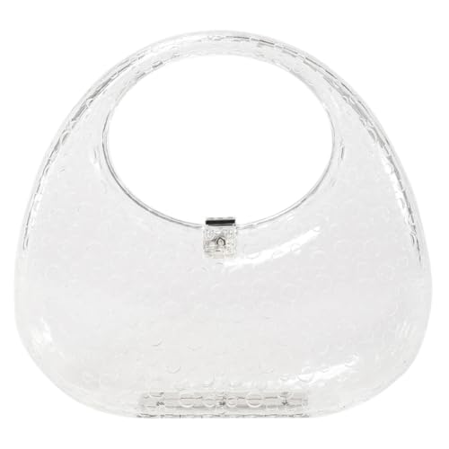 Fehploh Abend-Clutch für Damen, einfarbig, exquisite Dinner-Tasche, Retro-Stil, Henkeltasche, transparent, luxuriöser Stil, praktische Tasche für den Alltag (transparent) von Fehploh