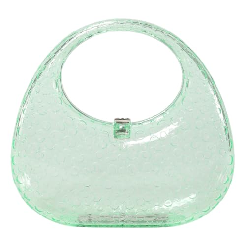 Fehploh Abendtasche für Damen, einfarbig, exquisite Abendtasche, Retro-Stil, Abendtasche, transparent, luxuriöser Stil, praktische Tasche, Alltags-Schultertasche, grün, von Fehploh