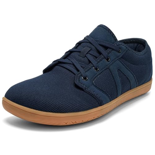 Fehploh Atmungsaktive, lässige Reiseschuhe, rutschfeste, Flache Mesh-Sneaker, Wanderschuhe, Bequeme, leichte Schnürschuhe for Outdoor-Aktivitäten (Blau 45) von Fehploh