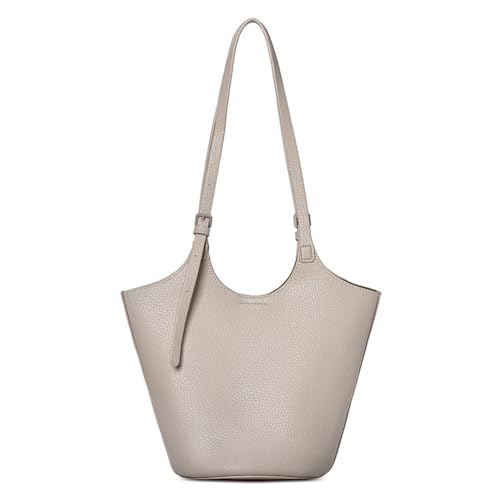 Fehploh Damen-Designer-Umhängetasche, großes Fassungsvermögen, PU, ​​elegante Handtasche, einfarbig, stilvolle Tragetasche, verstellbarer Riemen zum Einkaufen, Pendeln (04) von Fehploh