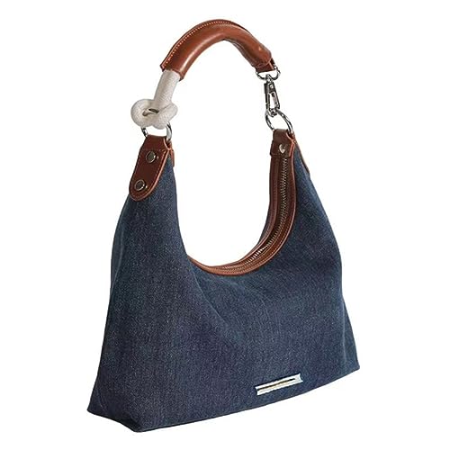 Fehploh Damen-Handgelenktasche, weich, Jeans, lässig, vielseitig, großes Fassungsvermögen, Clutched Bag für Party, Urlaub, Reisen, blau, 280.00x250.00x80.00mm/11.02x9.84x3.15inch von Fehploh