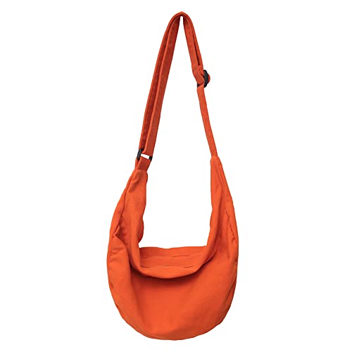 Fehploh Damen Knödeltasche, einfarbig, für Pendler, schlicht, modisch, lässig, großes Fassungsvermögen, für Wochenendurlaub, Orange, 39x34x17cm von Fehploh