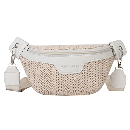 Fehploh Damen-Umhängetasche, Sommer-Stroh-Clutch, for Geburtstagsgeschenk (weiß) von Fehploh