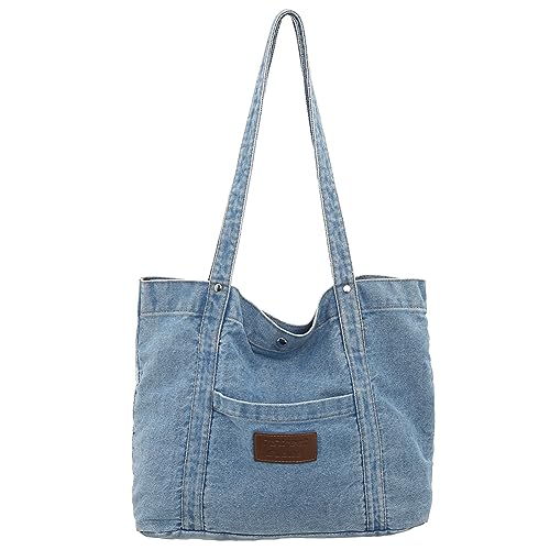 Fehploh Damen-Umhängetasche, modisch, leicht, Retro-Hobo-Tasche, großes Fassungsvermögen, vielseitig, lässig, for Damen, zum Pendeln (Hellblau) von Fehploh