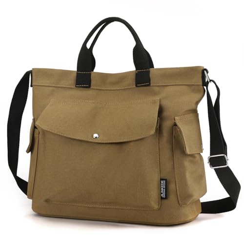 Fehploh Damen-Umhängetasche mit mehreren Taschen, verstellbarer Riemen, große Umhängetasche, vielseitige modische Umhängetasche, Messenger-Tasche, Reise-College-Tasche (Kaffee) von Fehploh