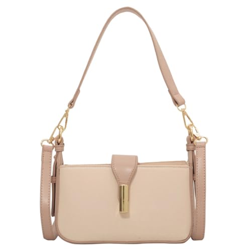 Fehploh Designer-Umhängetasche, PU-Leder, trendige Crossbody-Tasche mit verstellbarem Riemen, kleine Unterarmtasche für Damen, khaki, 8.27*4.72*3.15inch von Fehploh