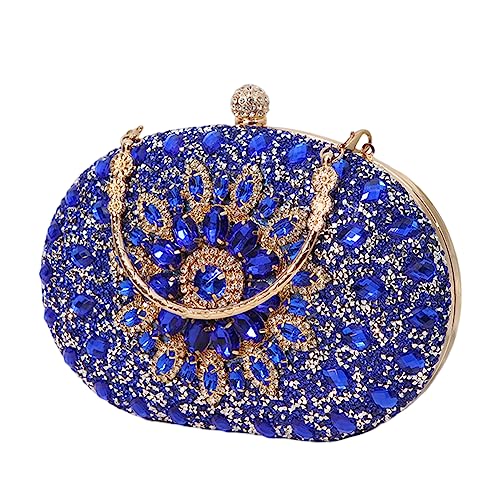 Fehploh Dumpling Umhängetasche, modische Strass-Geldbörsen, Umhängetasche, glitzernde Damen-Tasche, hohe Kapazität, langlebig, leicht, for Partys (blau) von Fehploh